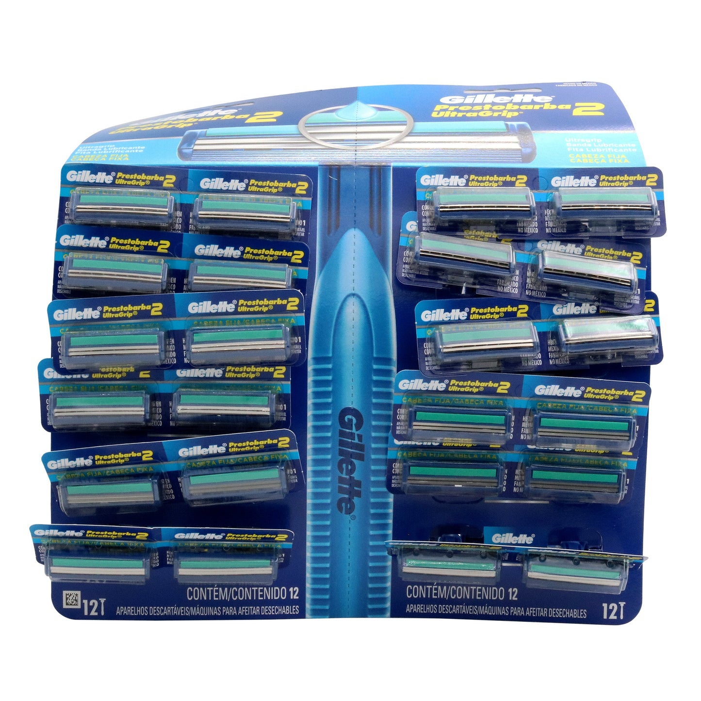 Maquina Prestobarba Ultra Grip 24 Unidades Azul