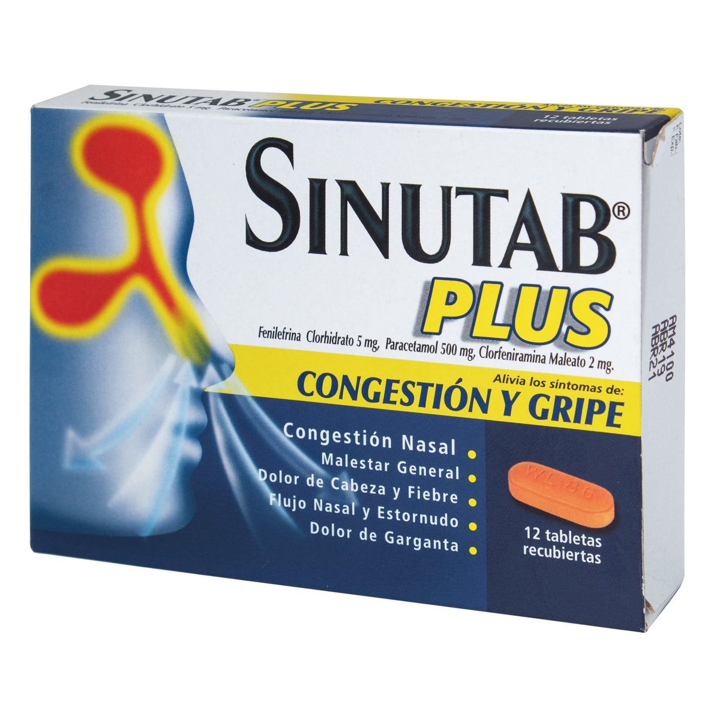 Sinutab Plus 12 Tabletas