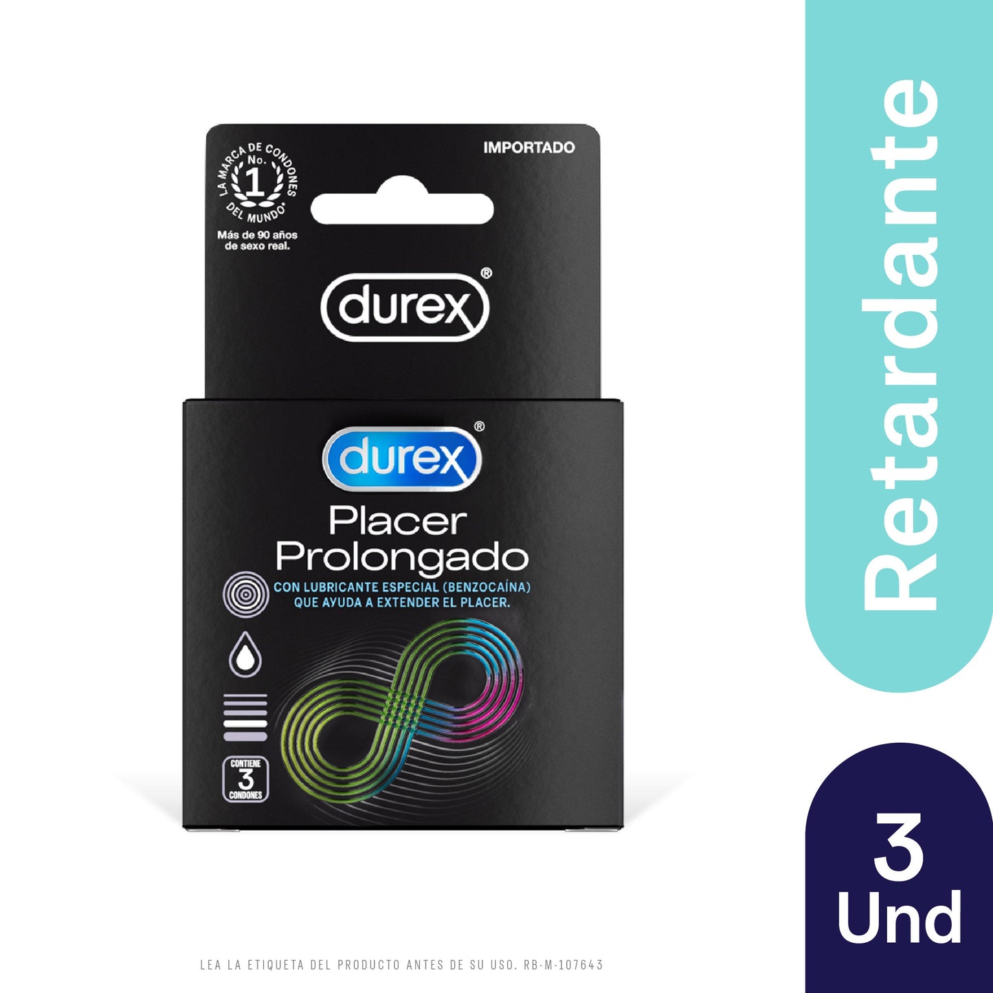 Preservativos Durex Placer Prolongado 3 Unidades