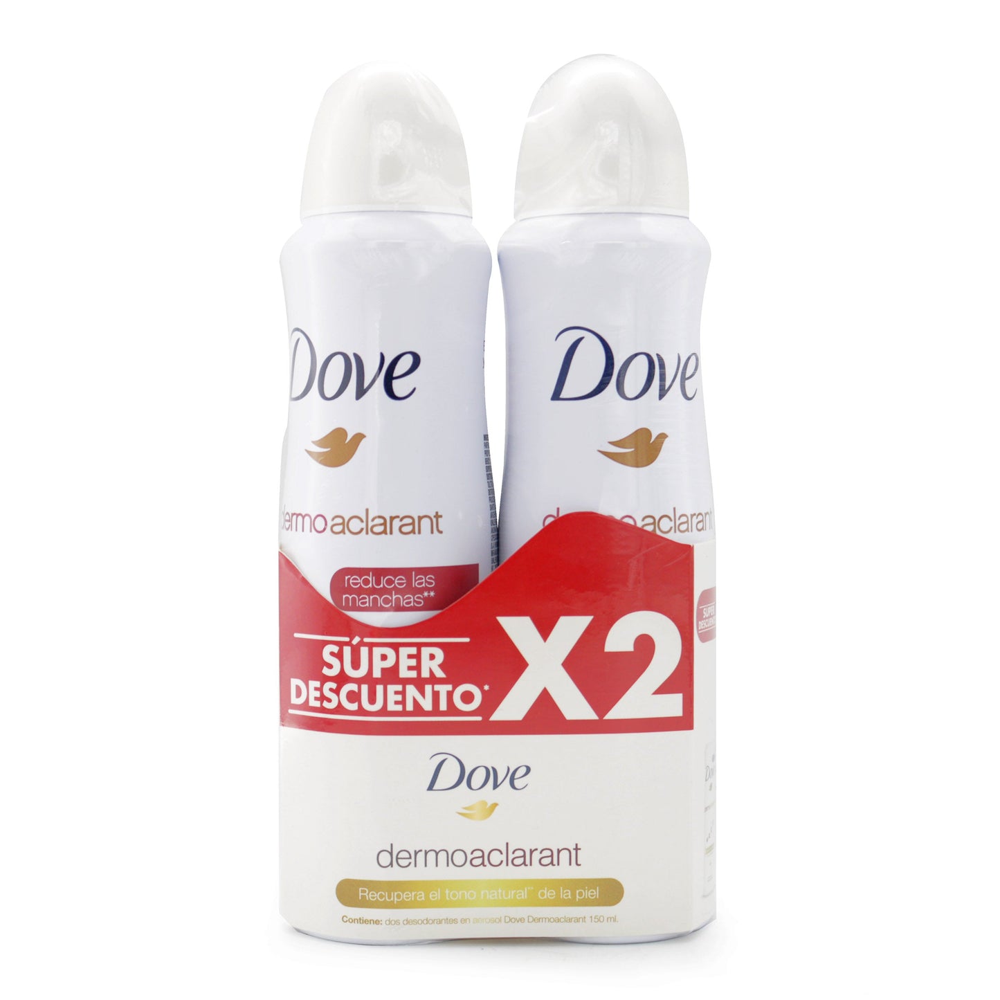 2 Desodorante Dove Spray Dermoaclarant 89 Gr