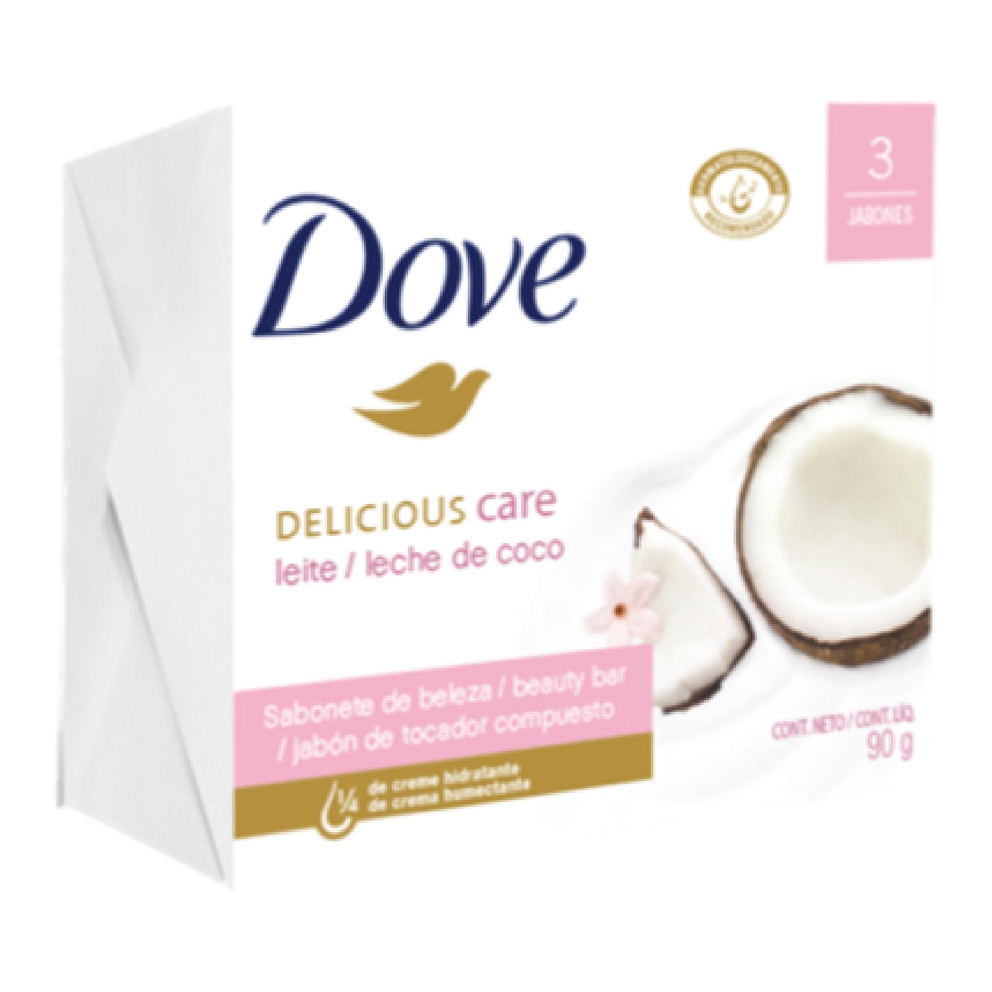 3 Jab Dove Leche De Coco 90 Gr