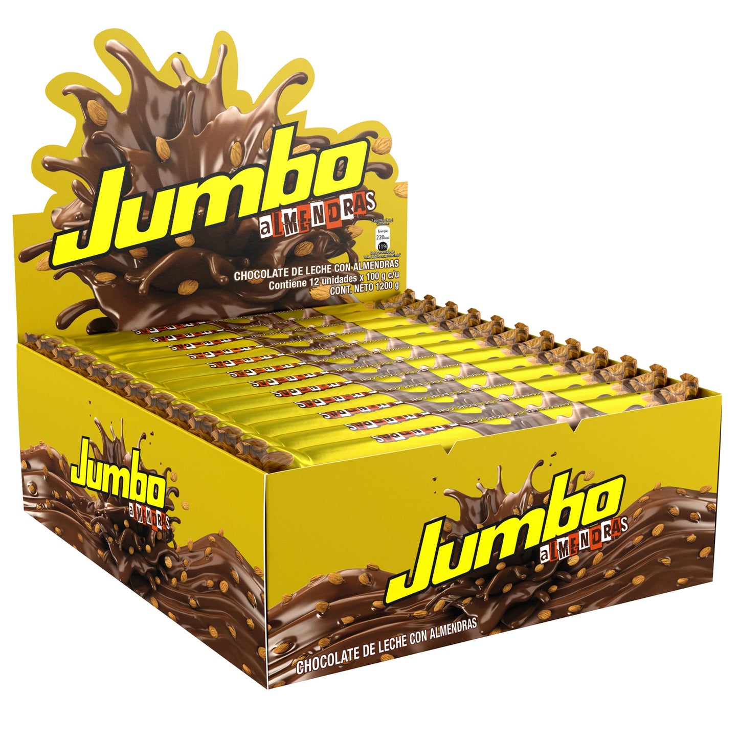 Chocolatina Jumbo Almendra Gde 12 Unidades