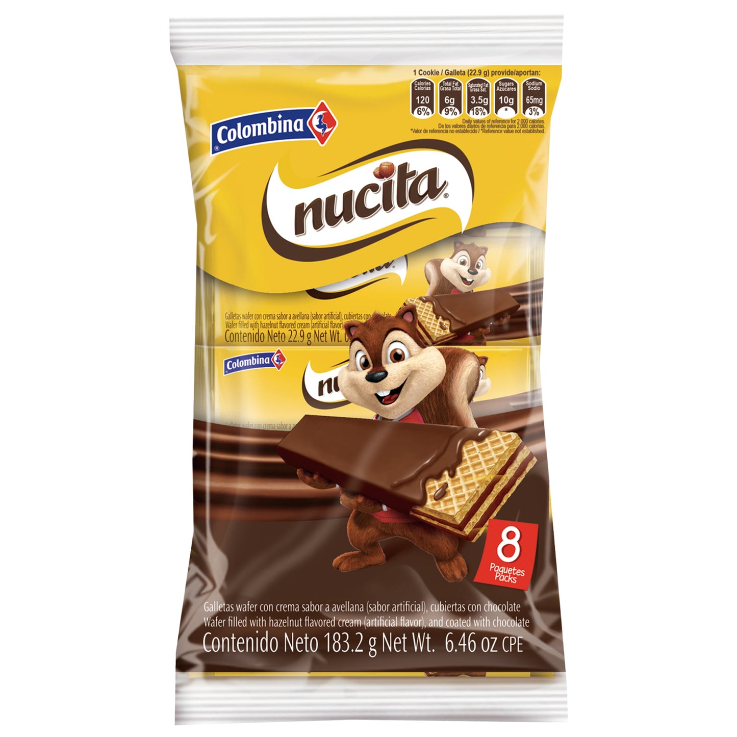 Galletas Nucita Wafer 8 Unidades