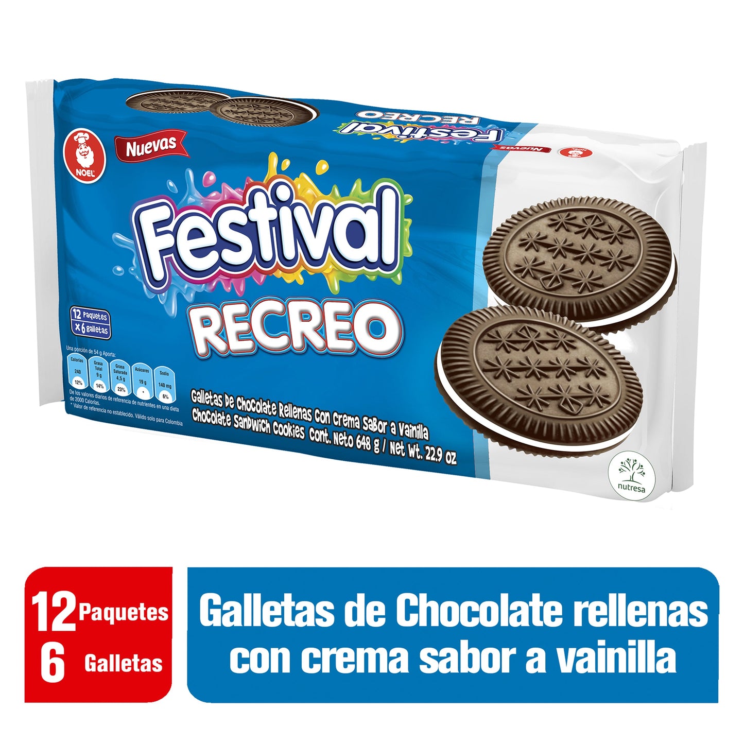 Galleta Festival Recreo 12 Unidades