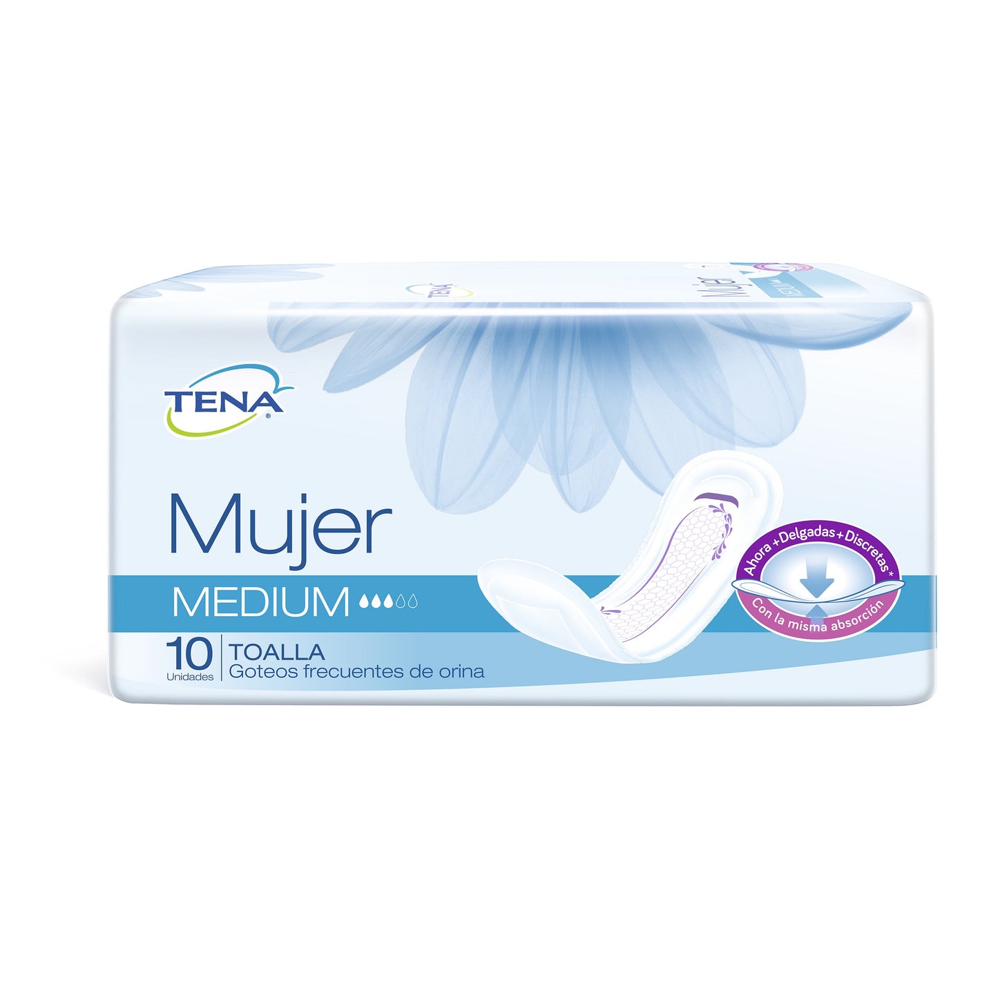 Toalla Tena Mujer Medium 10 Unidades
