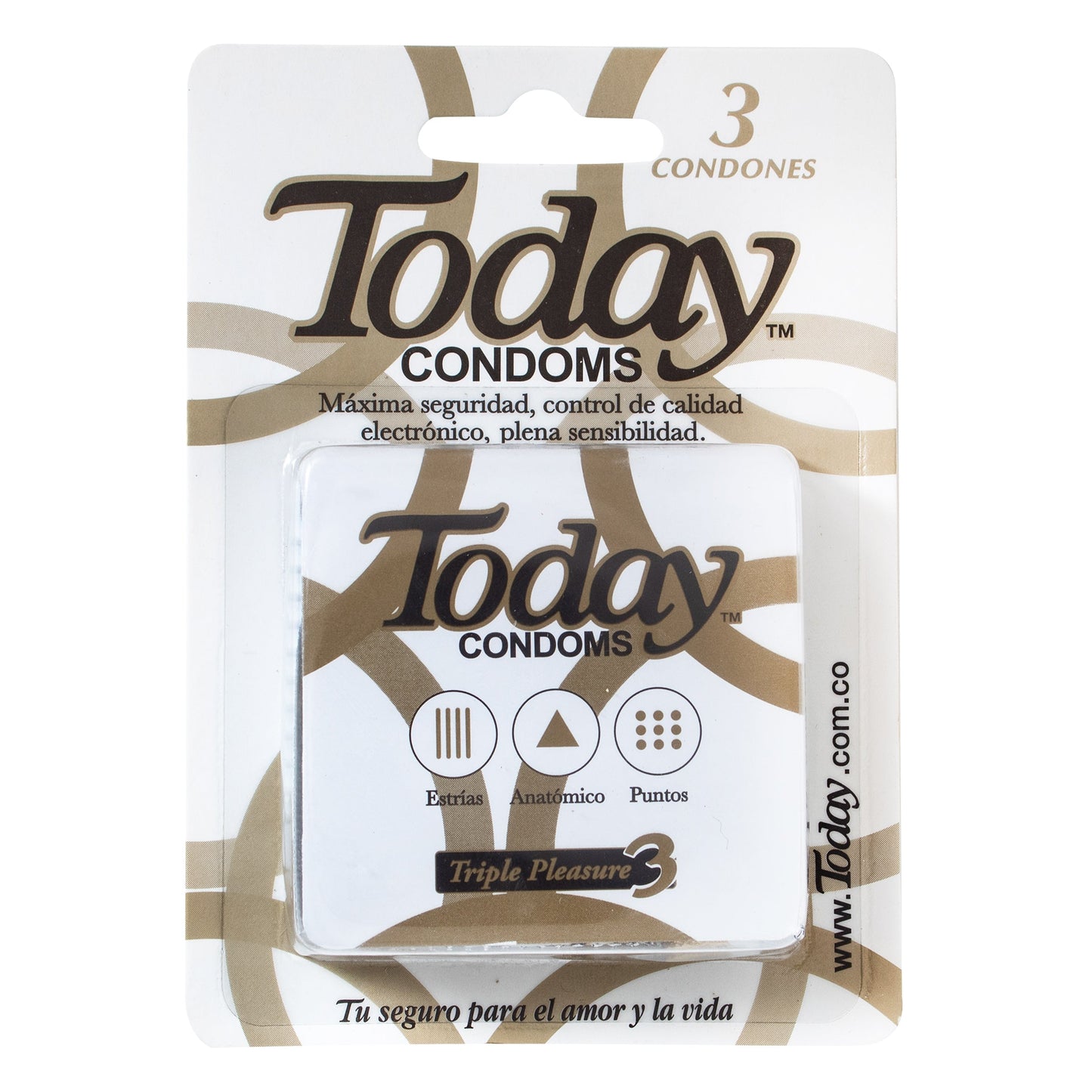 Preservativos Today Triple Pleasure 3 Unidades