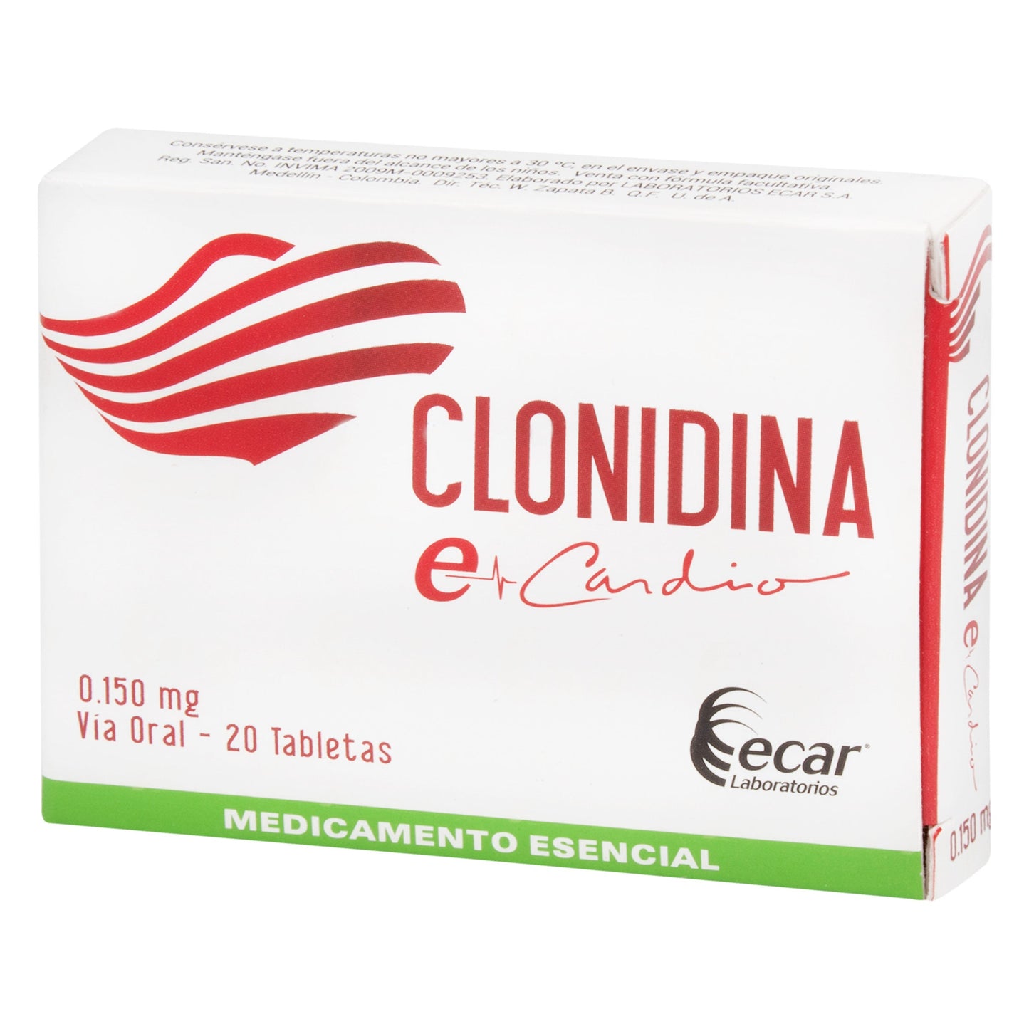 Clonidina 150 Mg 20 Tabletas Ec