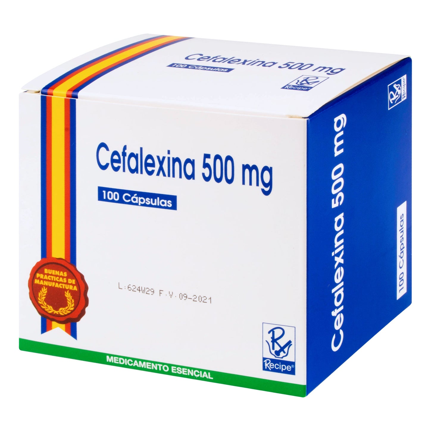Cefalexina 500 Mg 100 Capsulas Rc
