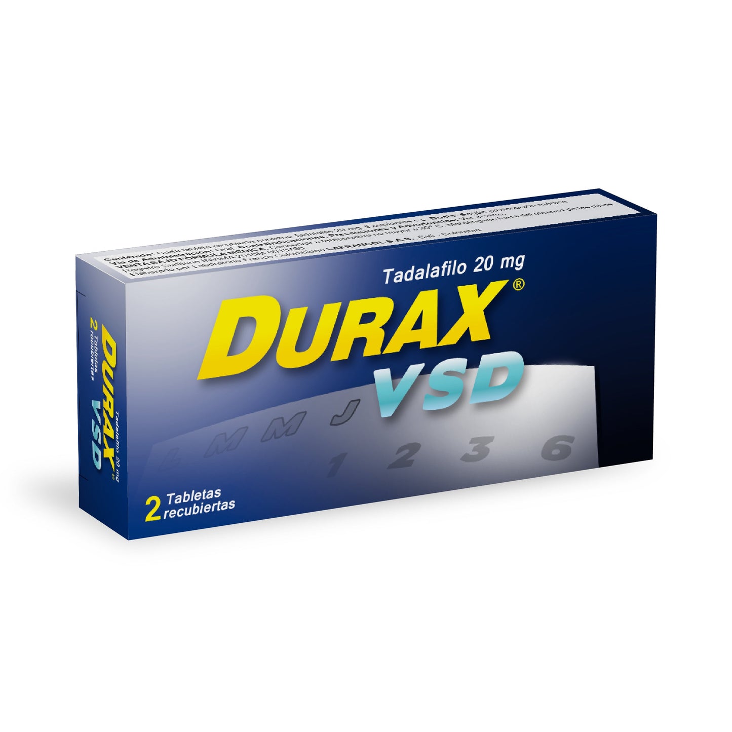 Durax Vsd 20 Mg 2 Tabletas