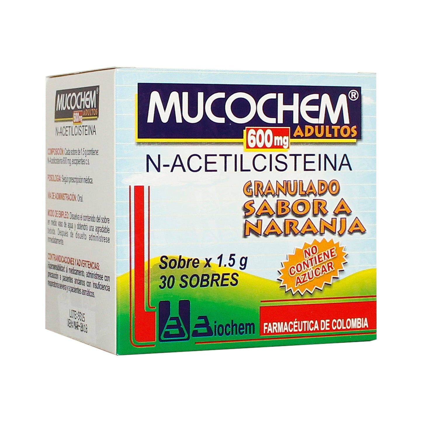 Mucochem 600 Mg Naranja 30 Sobres