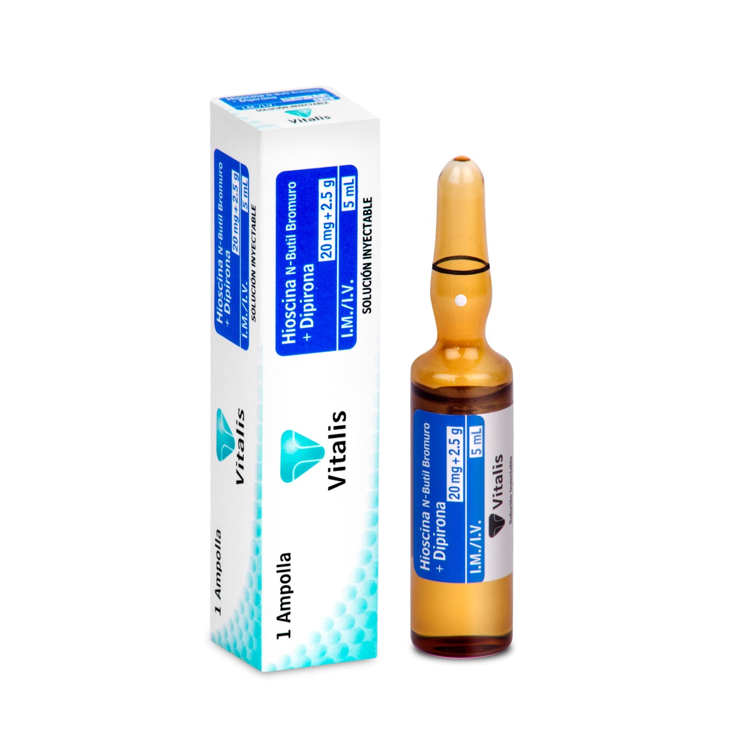 Hioscina Dipirona 20/2.5 Mg 5 Ml Ampollas