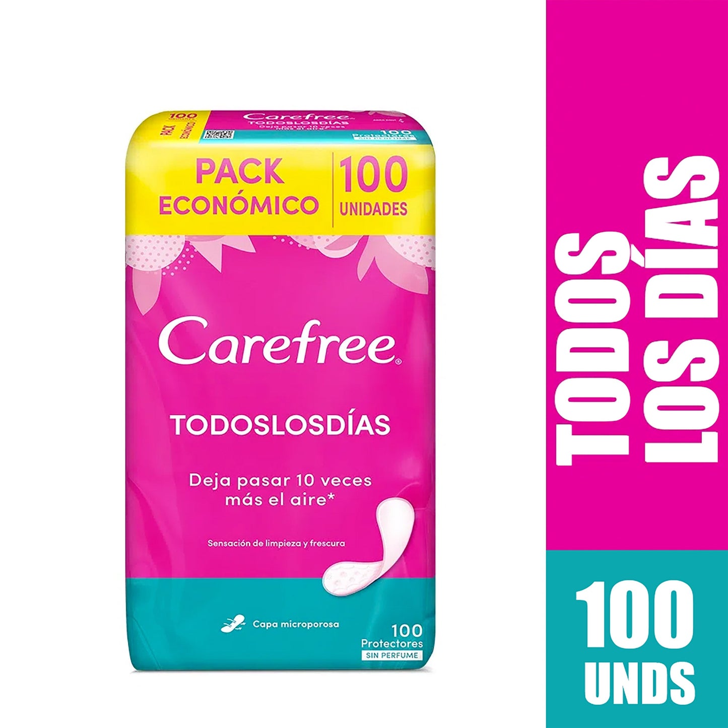 Protectores Carefree Todos Los Dias 100 Unidades