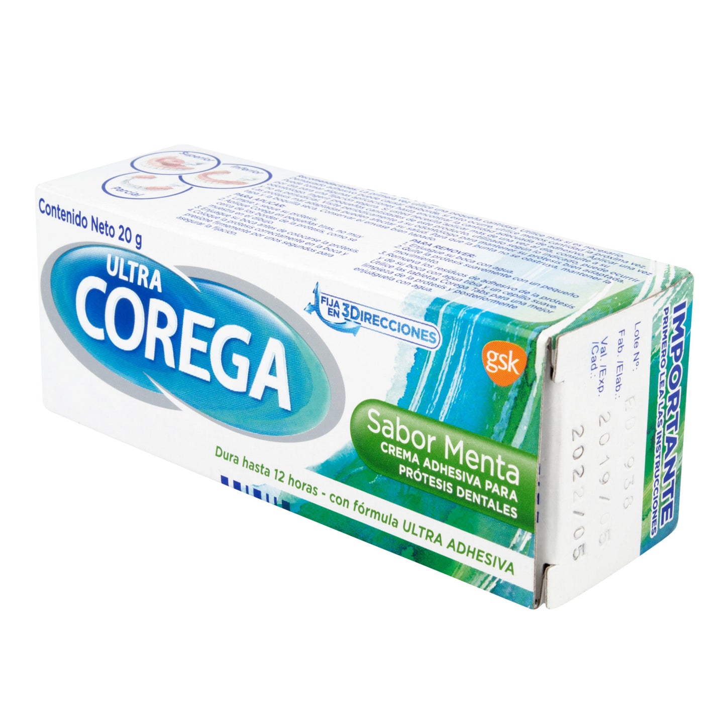 Crema Corega 3D Ultra Menta 20 Gr