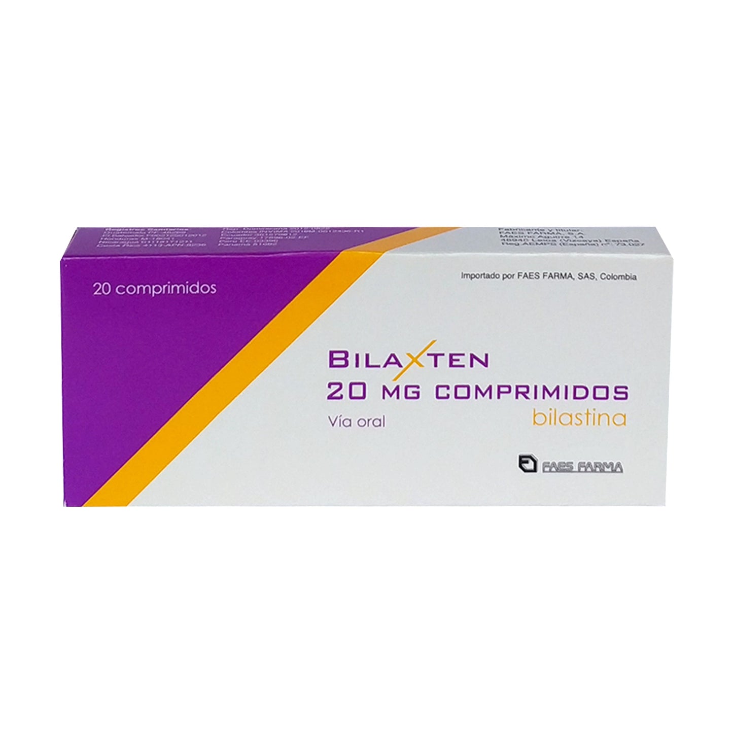 Bilaxten 20 Mg 20 Comprimidos
