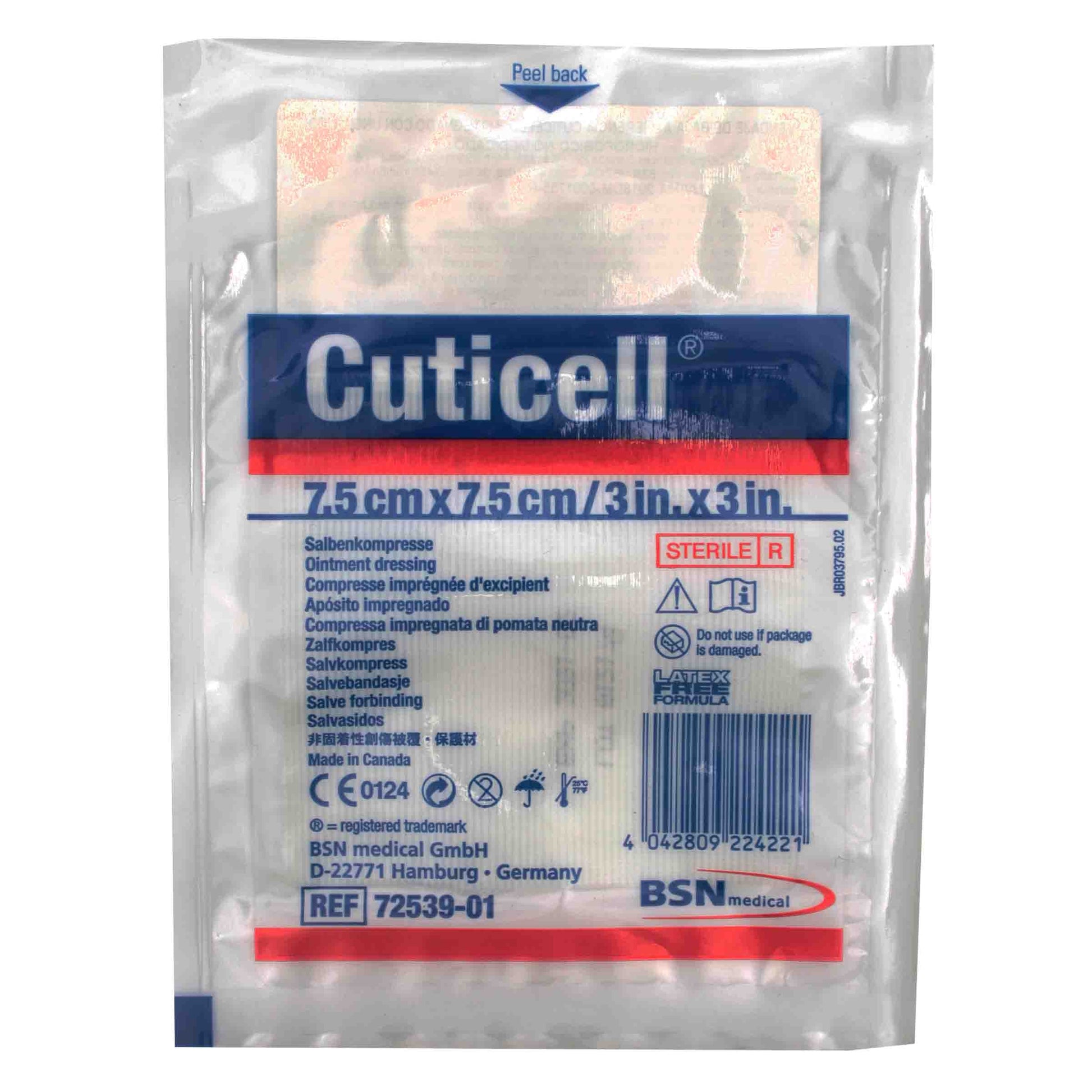 Gasa Esteril Cuticell 7.5X7.5 Cm