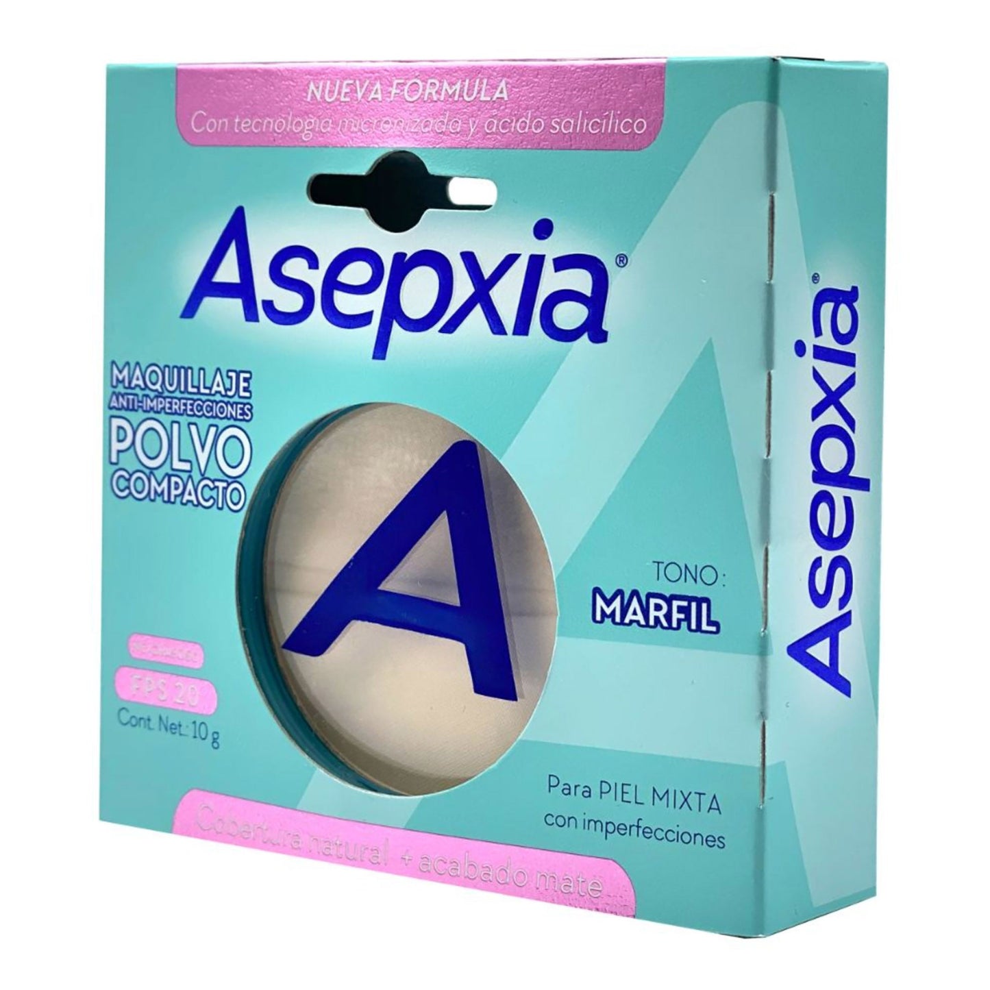 Asepxia Bb Maquillaje Polvo Claro Mate