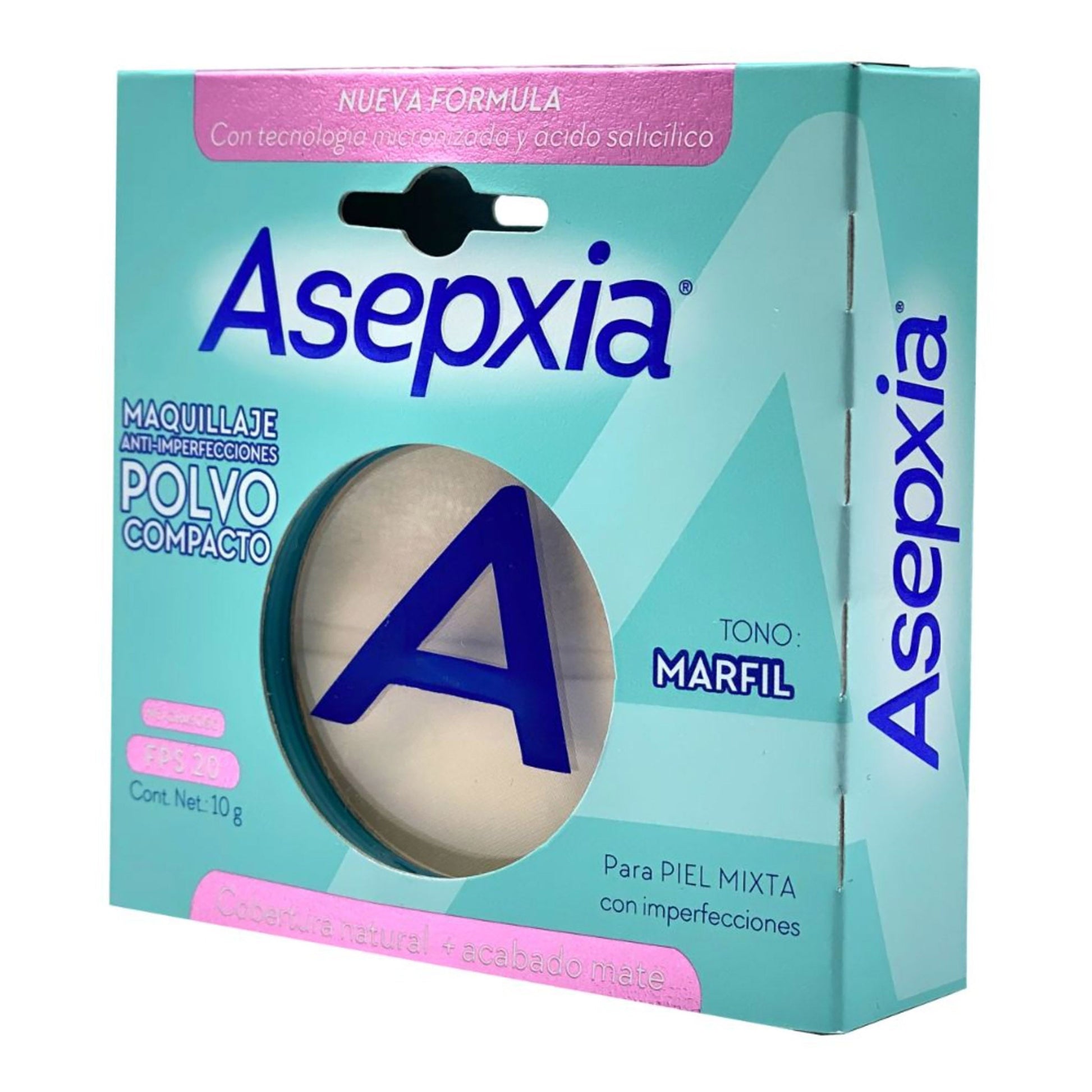 Asepxia Bb Maquillaje Polvo Claro Mate