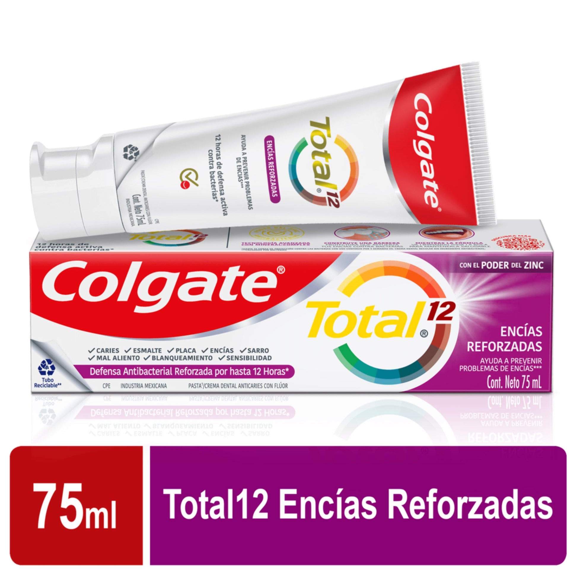 Crema Dental Colgate Total 12 Encias Reforz.75Ml