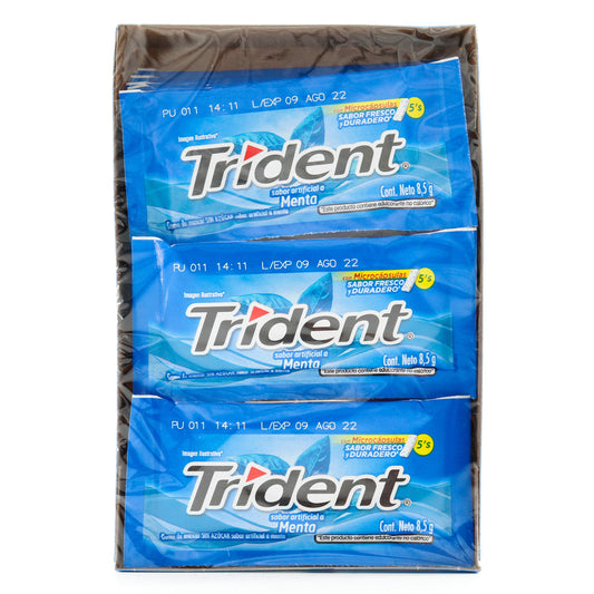 Trident 5S Menta Pos Display 18 Unidades 8.5G