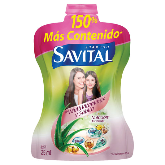 Champu Savital Multivitaminas Sabila 25Ml 20Sbs