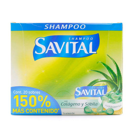 Champu Savital Colageno Sabila 25 Ml 20 Sobres