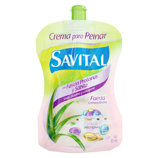 Crema para Peinar Savital Fusion Proteinas Doypack 95 Ml