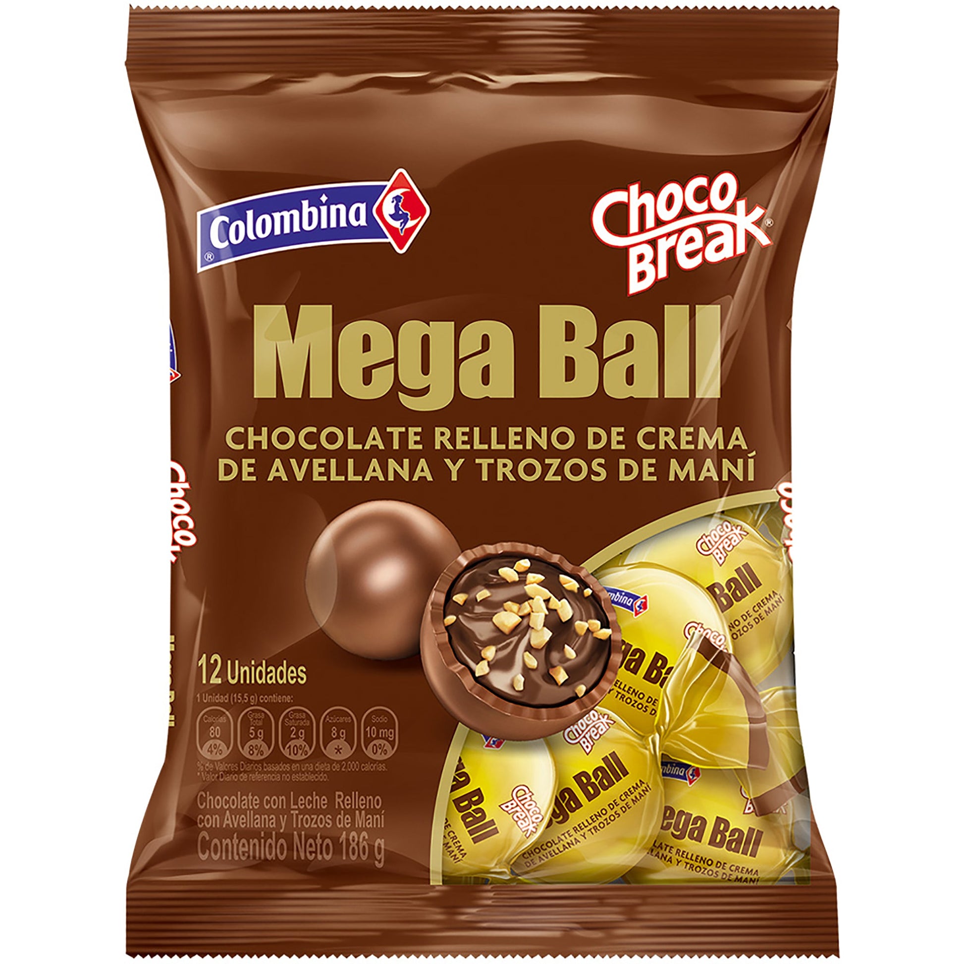 Choco Break Mega Ball 12 Unidades 168 Gr