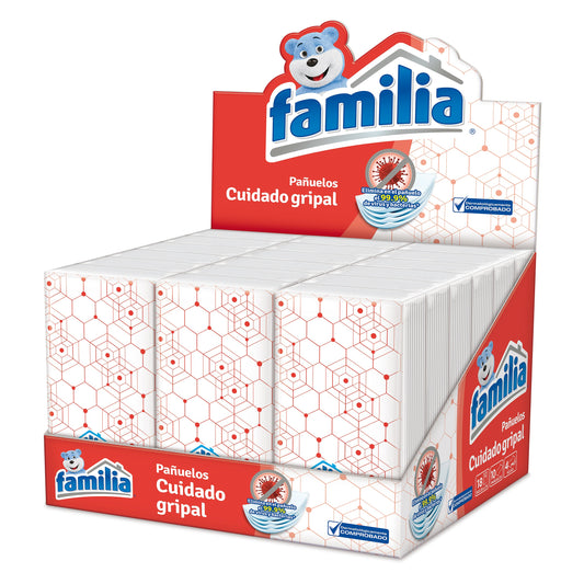 Panuelos Familia Cuidado Gripal Bandeja 18 Unidades