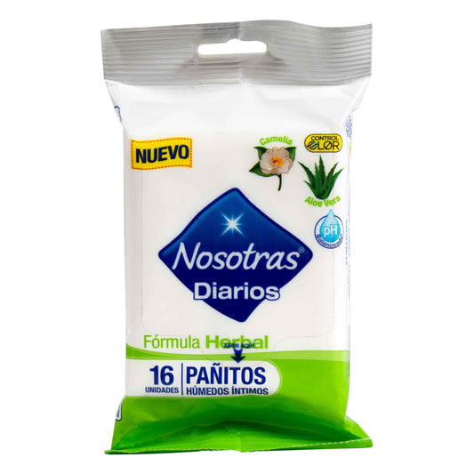 Pañitos Nosotras Humedos Intimos 16 Unidades