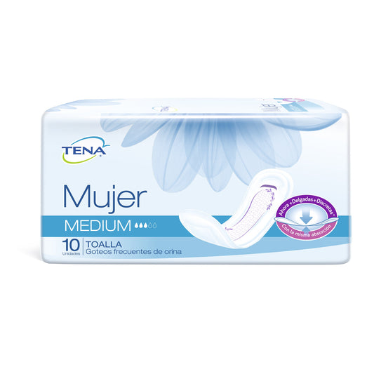 Toalla Tena Mujer Medium 10 Unidades