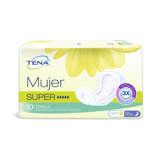 Toalla Tena Mujer Super 10 Unidades