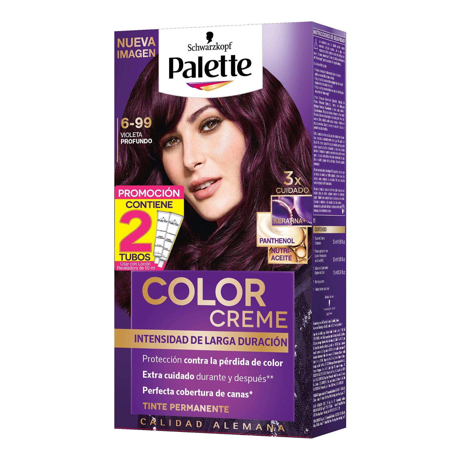 Tinte Palette Color Creme Kit 6-99 Violeta Profundo