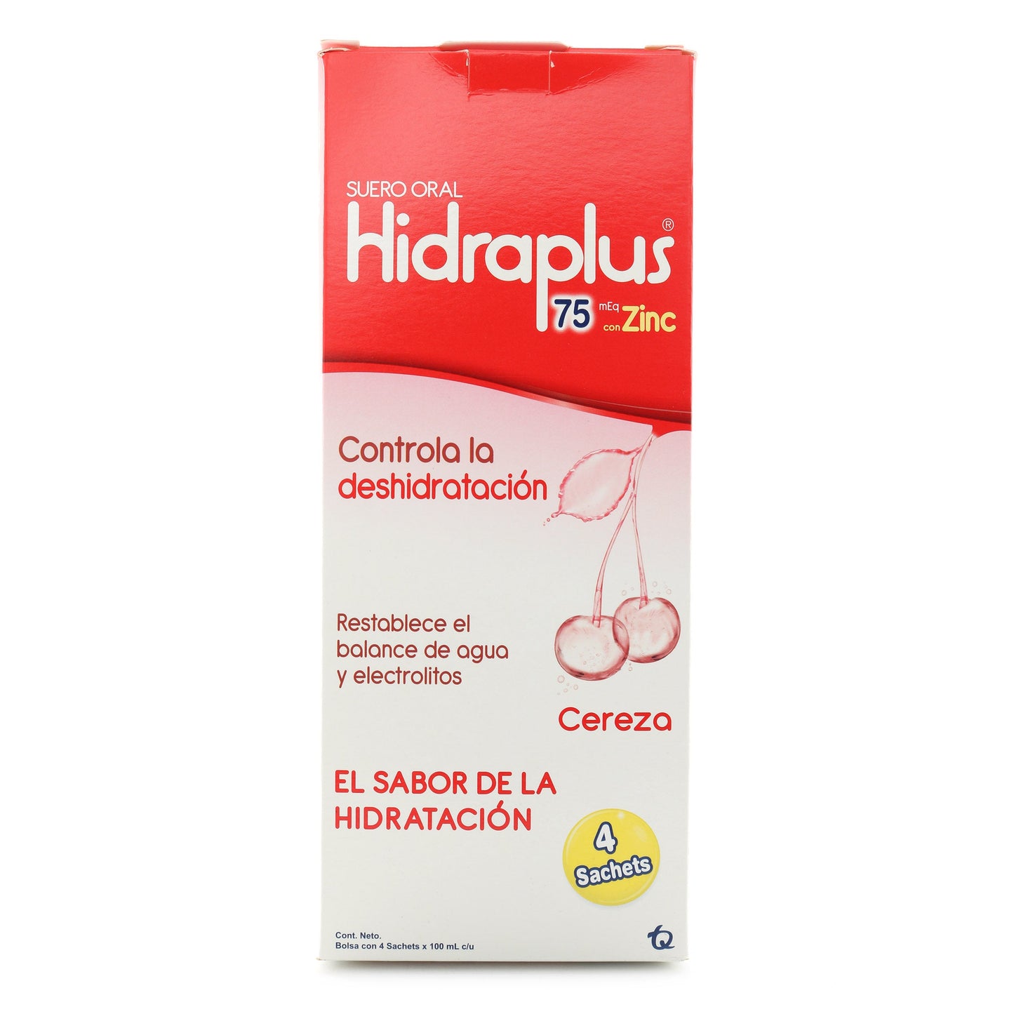 Hidraplus 75 Zinc Cereza Bolsas 100 Ml 4 Unidades