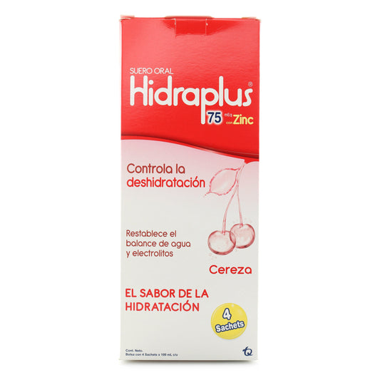 Hidraplus 75 Zinc Cereza Bolsas 100 Ml 4 Unidades