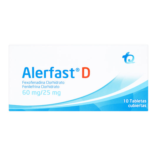 Alerfast D 60Mg/25Mg 10 Tabletas
