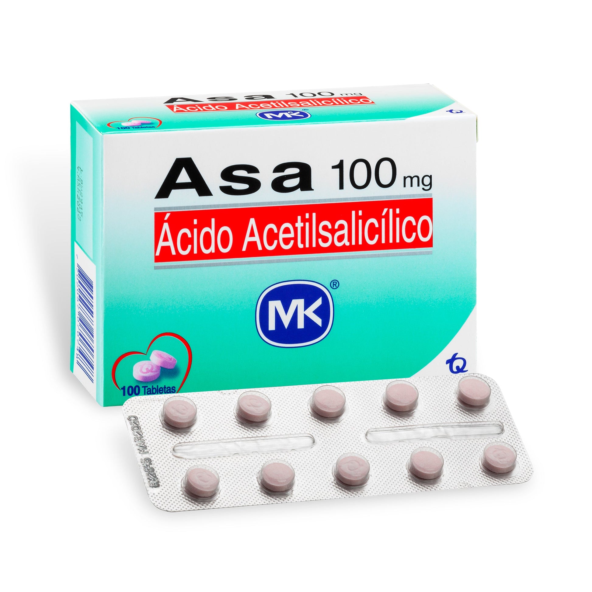 Asa 100 Mg 100 Tabletas Mk