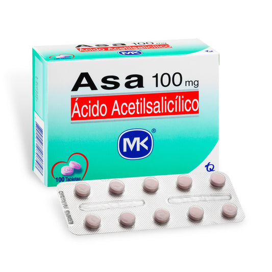Asa 100 Mg 100 Tabletas Mk