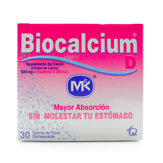 Biocalcium D Polvo 500 Mg 30 Sobres Mk