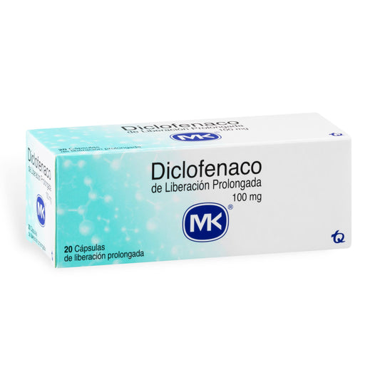 Diclofenaco Retard 100 Mg 20 Capsulas Mk