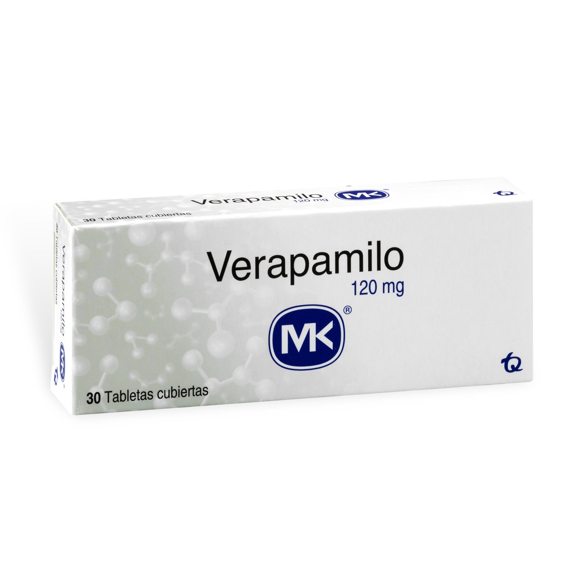 Verapamilo 120 Mg 30 Tabletas Mk