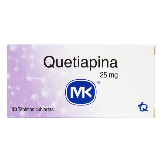 Quetiapina 25 Mg 30 Tabletas Mk