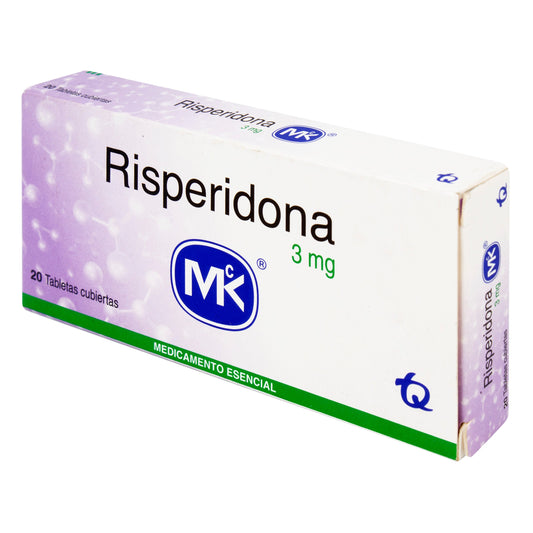 Risperidona 3 Mg 20 Tabletas Mk
