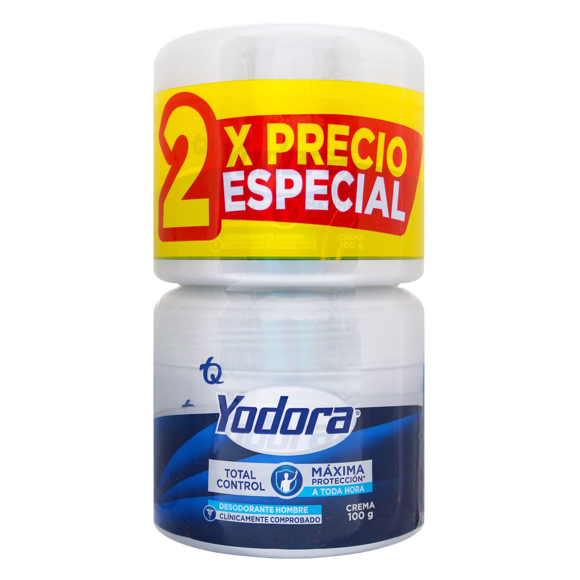 2 Desodorante Yodora Crema Total Control 100 Gr Hombre