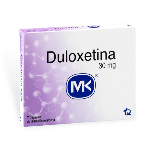 Duloxetina 30 Mg 7 Capsulas Mk