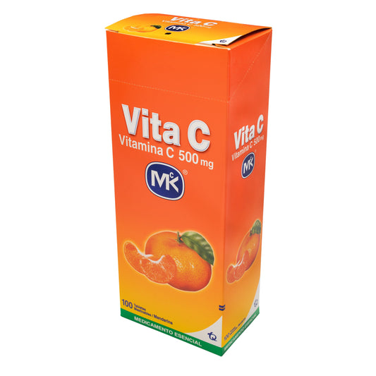Vita C 500 Mg Mandarina 100 Tabletas Mk