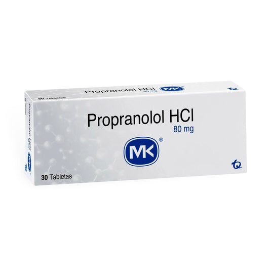 Propranolol Hcl 80 Mg 30 Tabletas Mk
