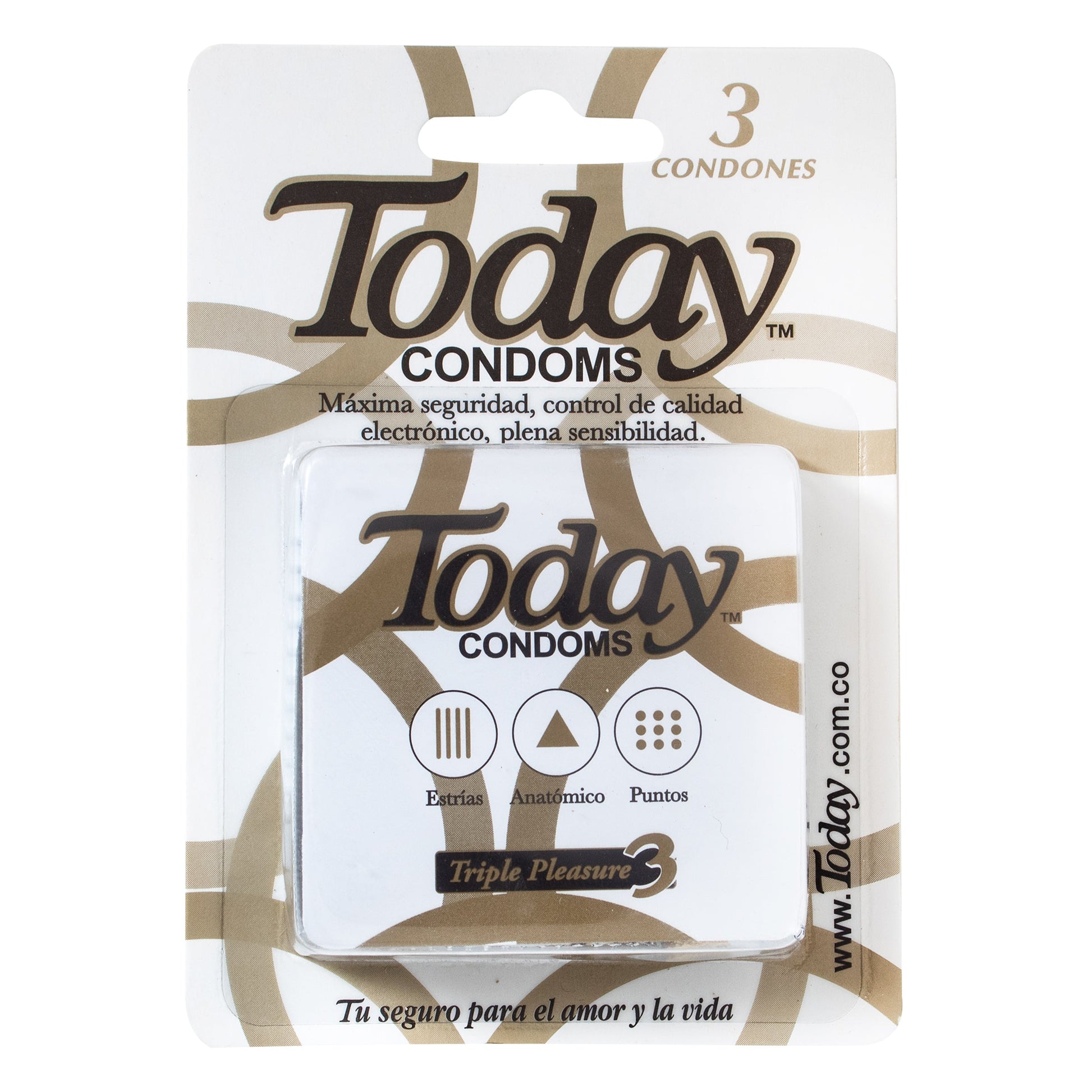 Preservativos Today Triple Pleasure 3 Unidades