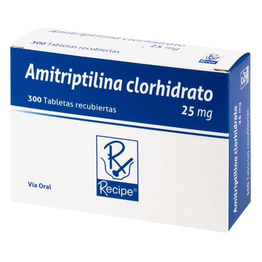 Amitriptilina 25 Mg 300 Tabletas Rc