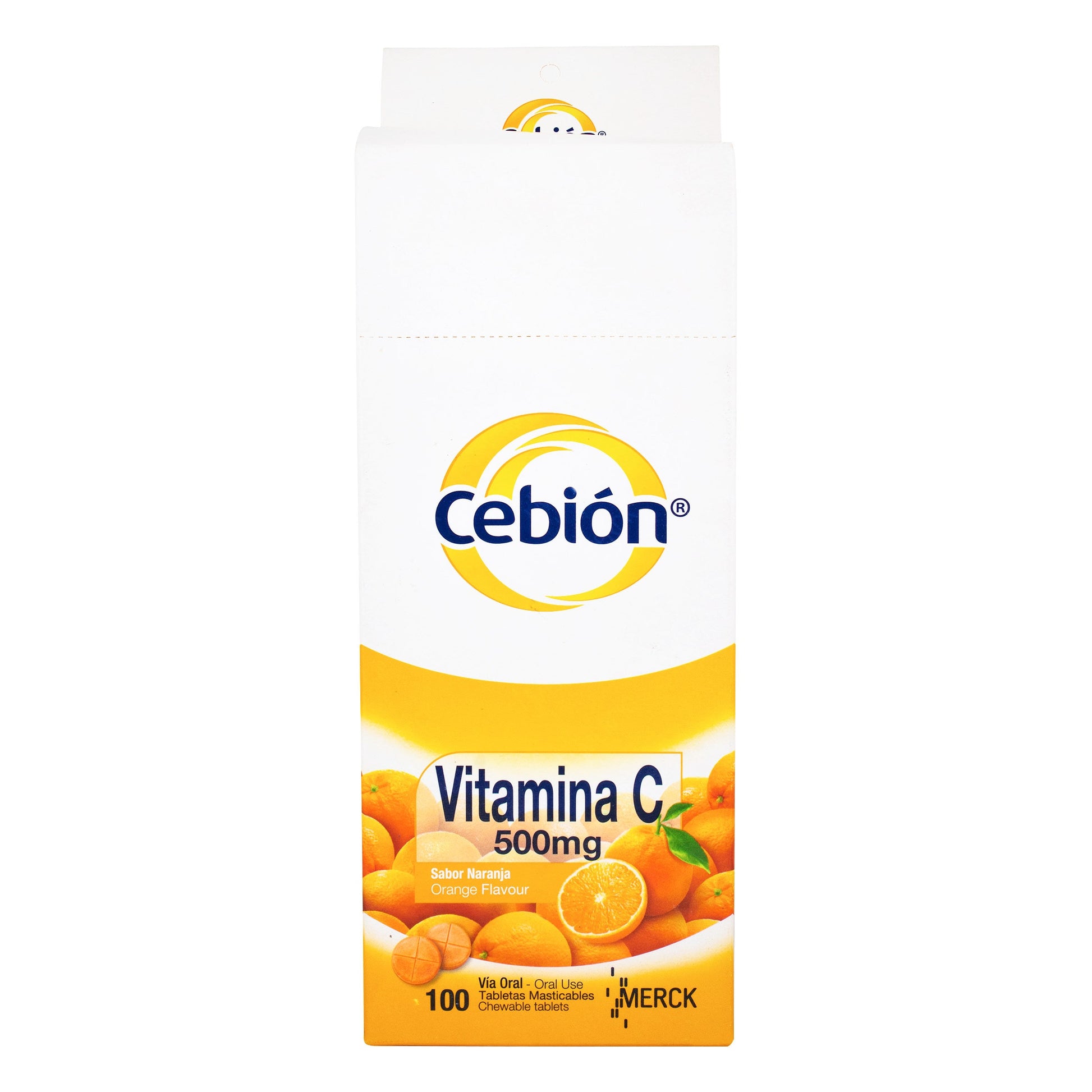 Cebion Masticable Naranja 100 Tabletas