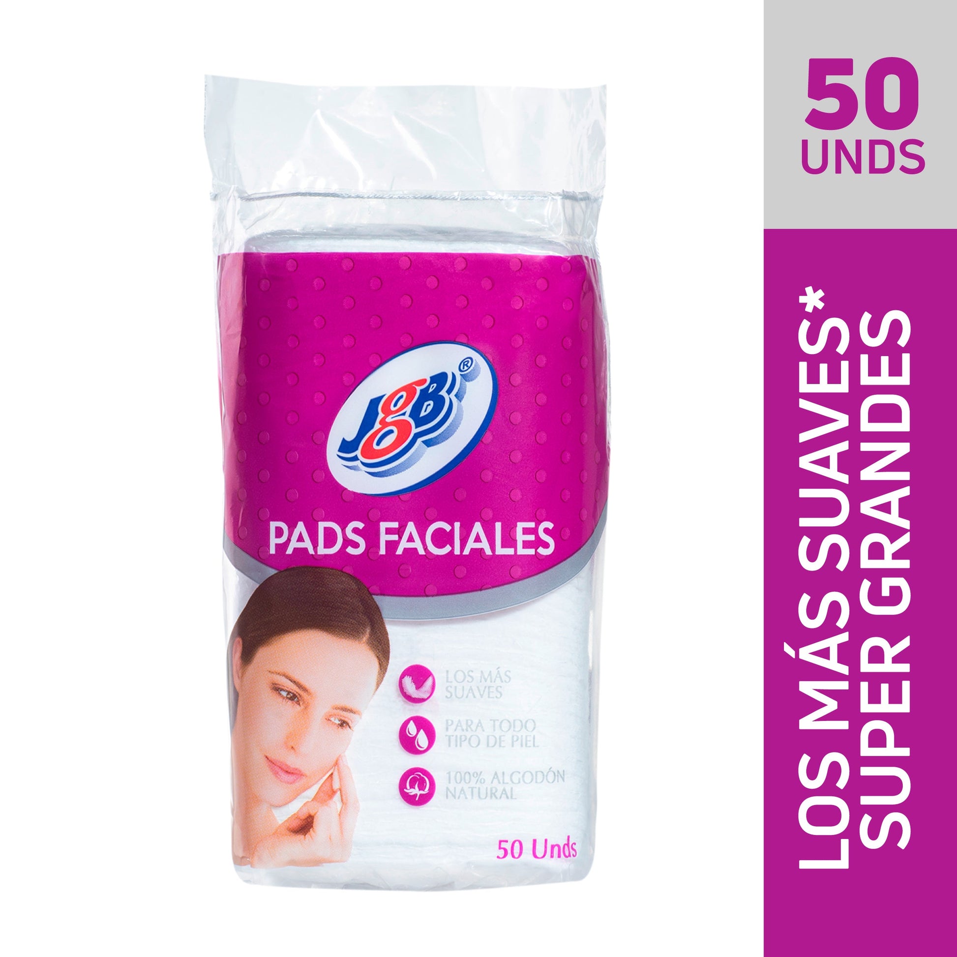 Discos Faciales Pads Jgb Algodon 50 Unidades